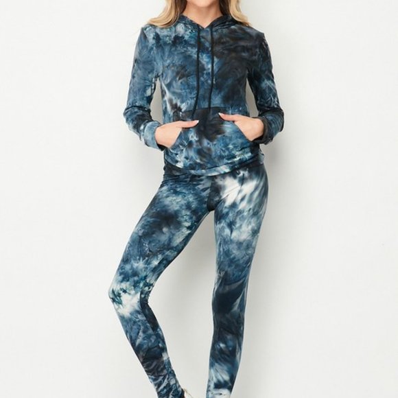 Tie Dye Brushed Hoodie Legging Set - Picture 3 of 7